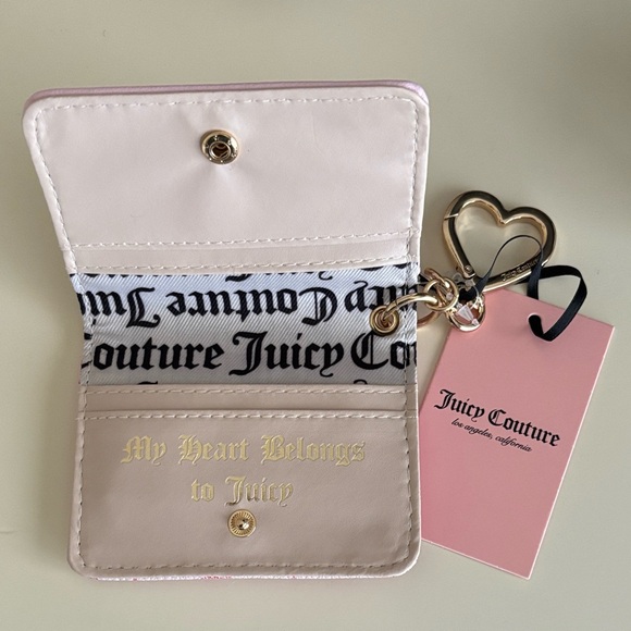 ☀️Juicy Couture Pink Card Holder with Hearts and Heart Charm - Picture 5 of 6